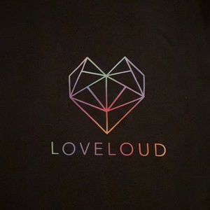 🌈 Lululemon 5 Year T Love Loud Rare New wot Lg M